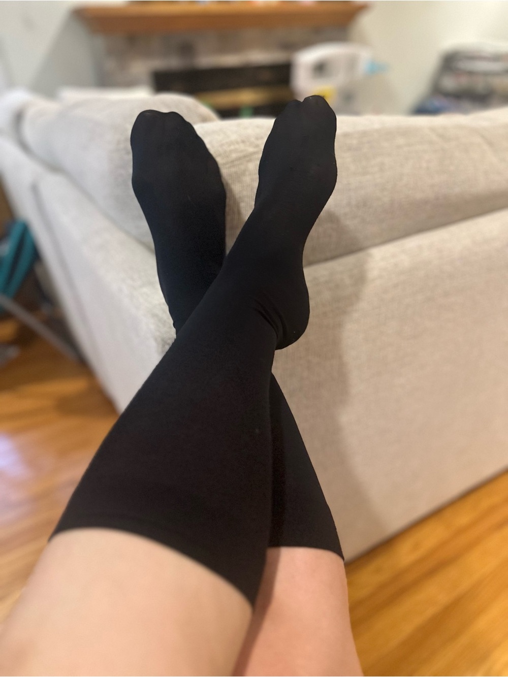 Women’s knee length black socks